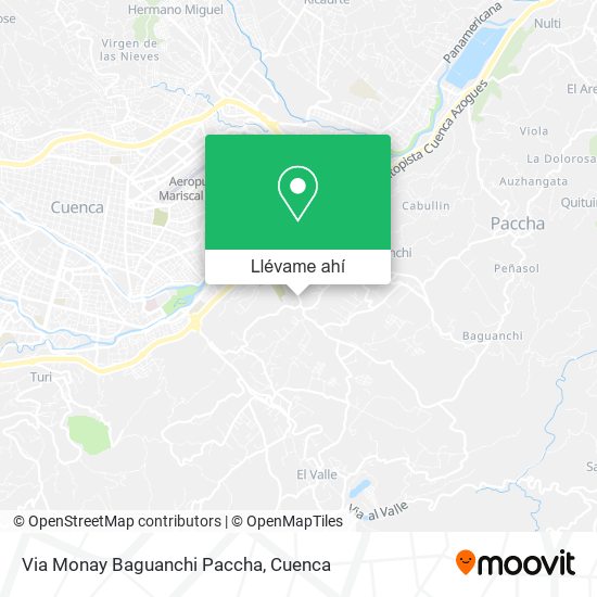 Mapa de Via Monay Baguanchi Paccha