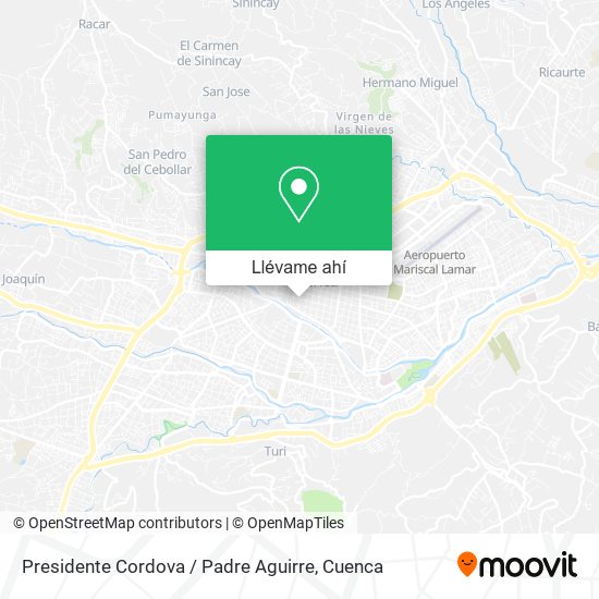 Mapa de Presidente Cordova / Padre Aguirre