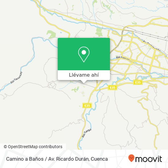 Mapa de Camino a Baños / Av. Ricardo Durán