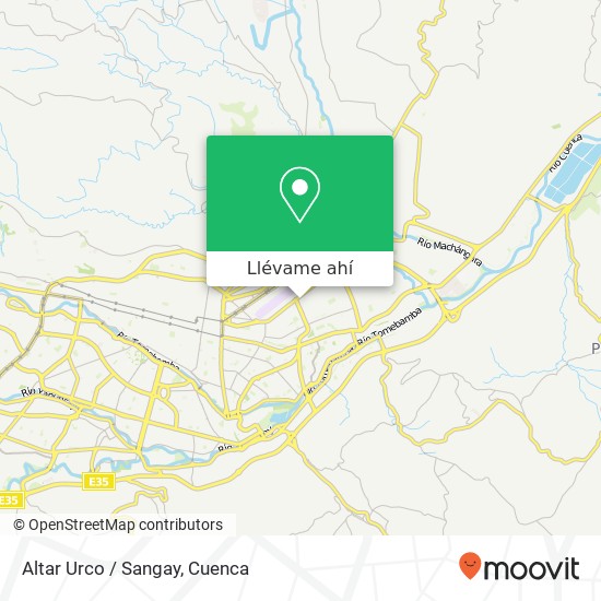 Mapa de Altar Urco / Sangay