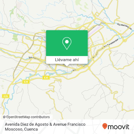 Mapa de Avenida Diez de Agosto & Avenue Francisco Moscoso