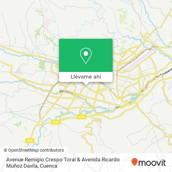 Mapa de Avenue Remigio Crespo Toral & Avenida Ricardo Muñoz Davila