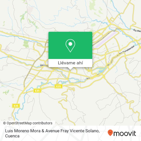 Mapa de Luis Moreno Mora & Avenue Fray Vicente Solano