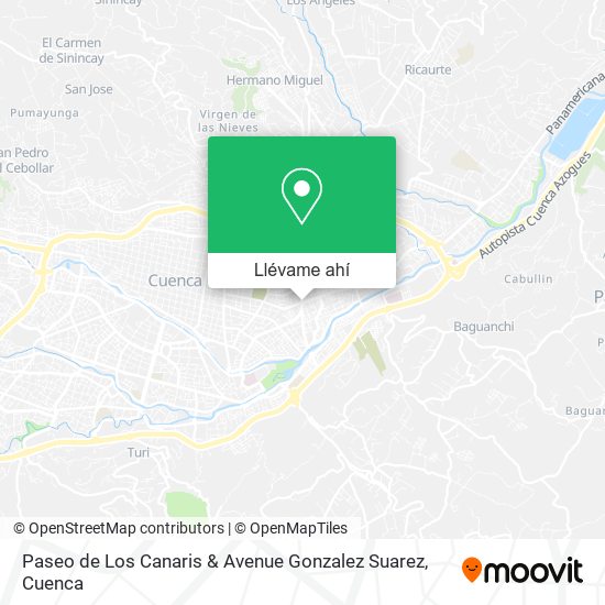 Mapa de Paseo de Los Canaris & Avenue Gonzalez Suarez