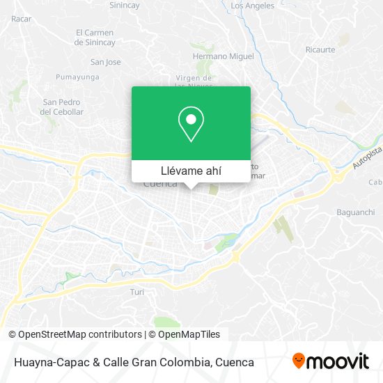 Mapa de Huayna-Capac & Calle Gran Colombia