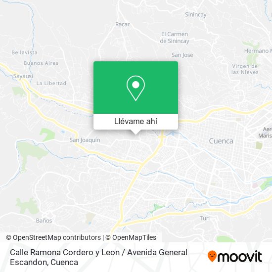 Mapa de Calle Ramona Cordero y Leon / Avenida General Escandon