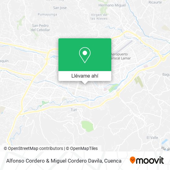 Mapa de Alfonso Cordero & Miguel Cordero Davila