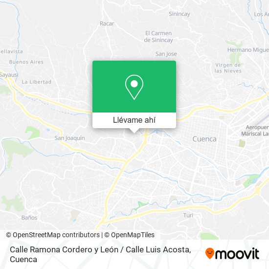 Mapa de Calle Ramona Cordero y León / Calle Luis Acosta
