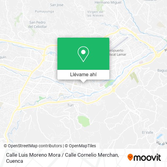Mapa de Calle Luis Moreno Mora / Calle Cornelio Merchan