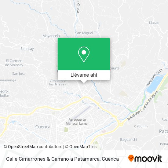 Mapa de Calle Cimarrones & Camino a Patamarca