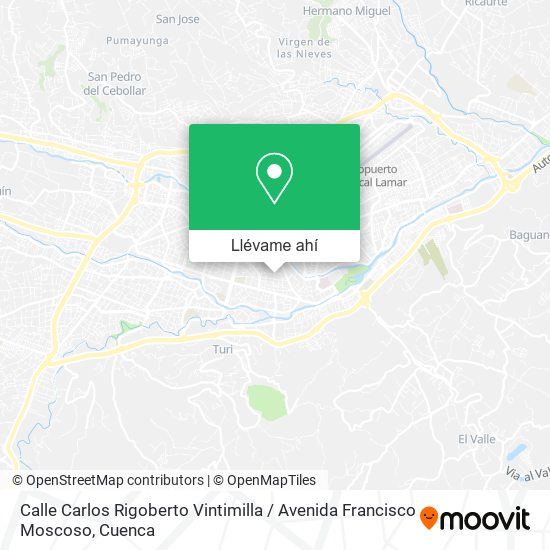 Mapa de Calle Carlos Rigoberto Vintimilla / Avenida Francisco Moscoso