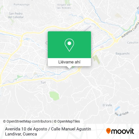 Mapa de Avenida 10 de Agosto / Calle Manuel Agustín Landivar