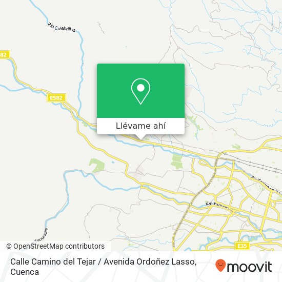 Mapa de Calle Camino del Tejar / Avenida Ordoñez Lasso