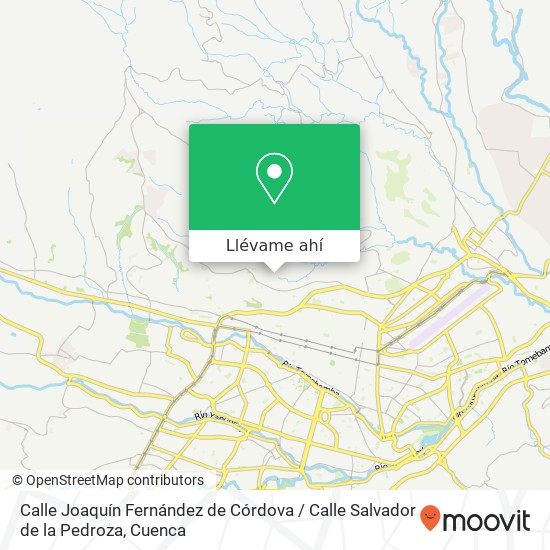 Mapa de Calle Joaquín Fernández de Córdova / Calle Salvador de la Pedroza