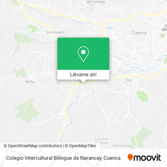 Mapa de Colegio Intercultural Bilingue de Narancay