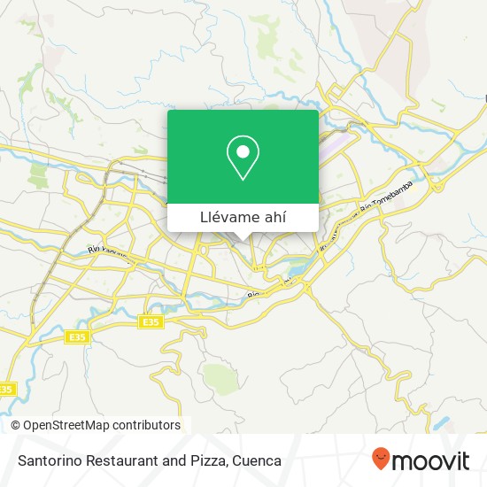 Mapa de Santorino Restaurant and Pizza