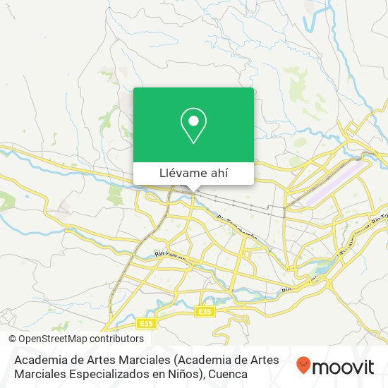 Mapa de Academia de Artes Marciales (Academia de Artes Marciales Especializados en Niños)