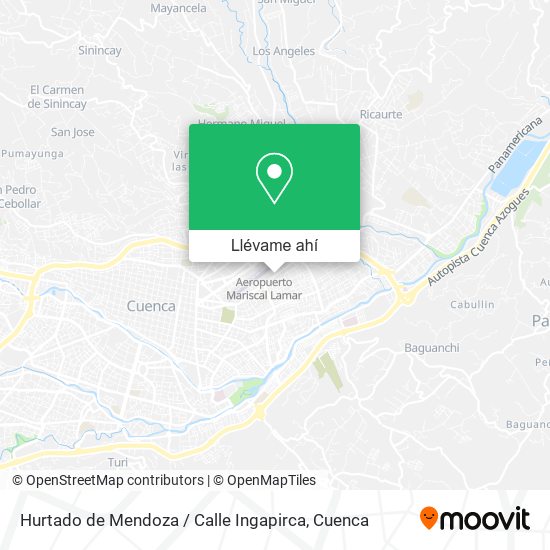 Mapa de Hurtado de Mendoza / Calle Ingapirca