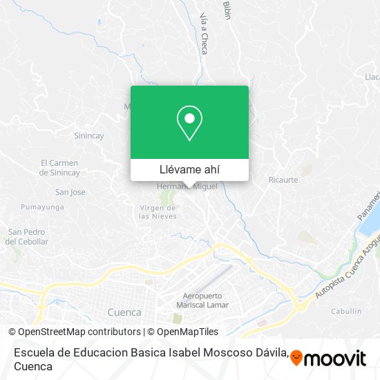Mapa de Escuela de Educacion Basica Isabel Moscoso Dávila