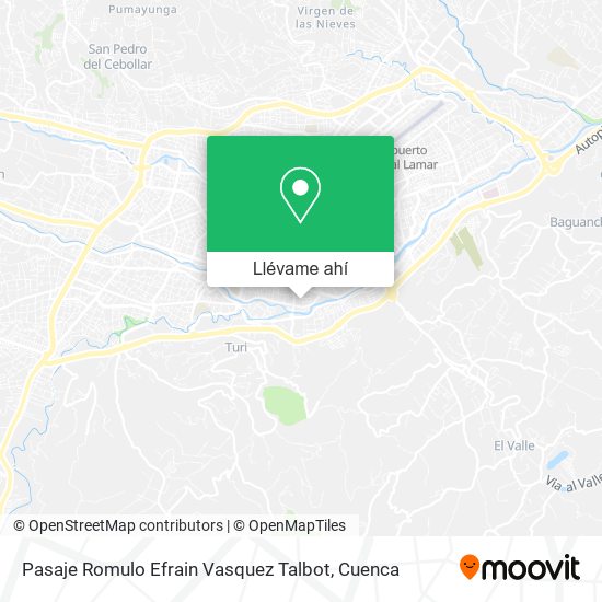 Mapa de Pasaje Romulo Efrain Vasquez Talbot