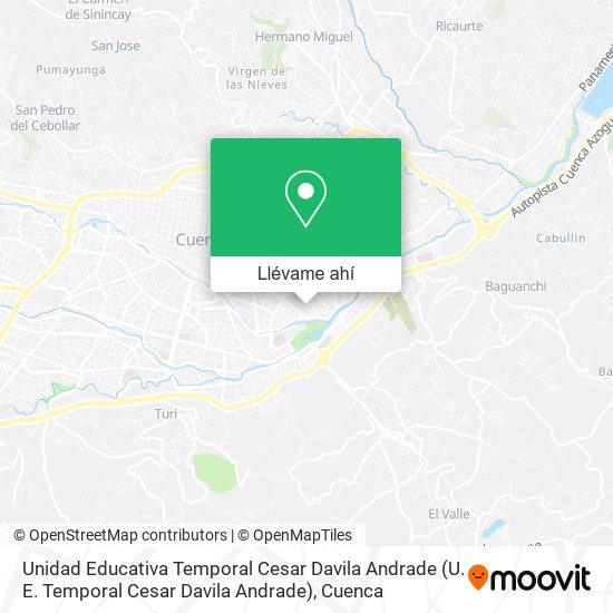 Mapa de Unidad Educativa Temporal Cesar Davila Andrade (U. E. Temporal Cesar Davila Andrade)