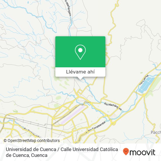 Mapa de Universidad de Cuenca / Calle Universidad Católica de Cuenca