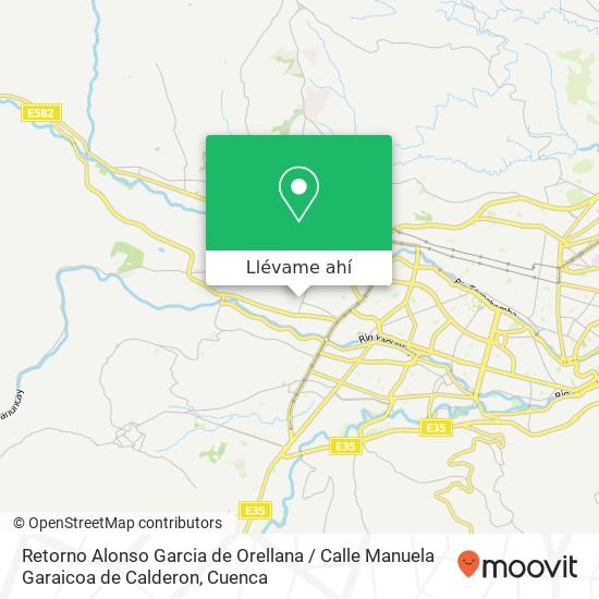 Mapa de Retorno Alonso Garcia de Orellana / Calle Manuela Garaicoa de Calderon