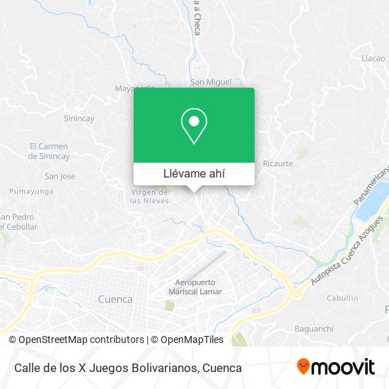 Mapa de Calle de los X Juegos Bolivarianos
