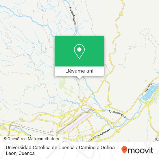 Mapa de Universidad Católica de Cuenca / Camino a Ochoa Leon