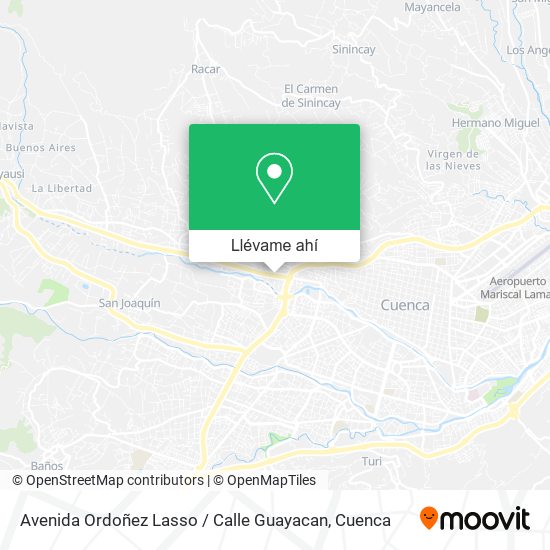 Mapa de Avenida Ordoñez Lasso / Calle Guayacan