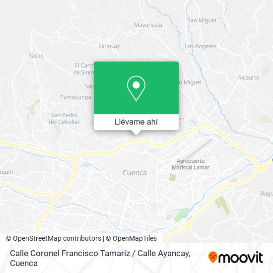 Mapa de Calle Coronel Francisco Tamariz / Calle Ayancay