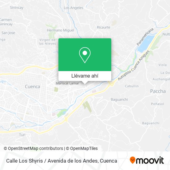 Mapa de Calle Los Shyris / Avenida de los Andes