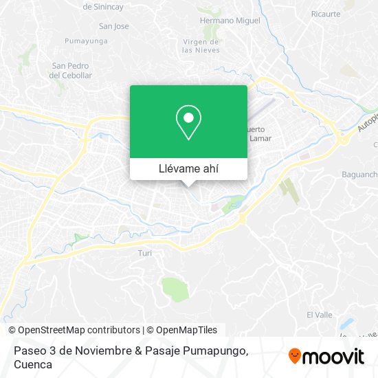 Mapa de Paseo 3 de Noviembre & Pasaje Pumapungo
