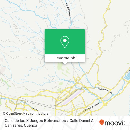Mapa de Calle de los X Juegos Bolivarianos / Calle Daniel A. Cañizares