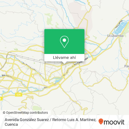 Mapa de Avenida González Suarez / Retorno Luis A. Martínez