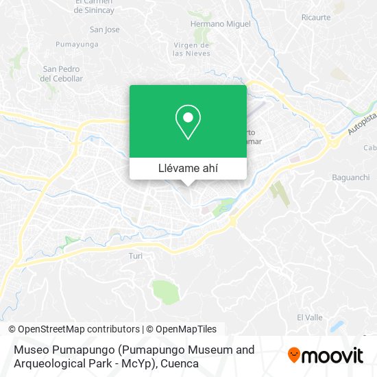 Mapa de Museo Pumapungo (Pumapungo Museum and Arqueological Park - McYp)