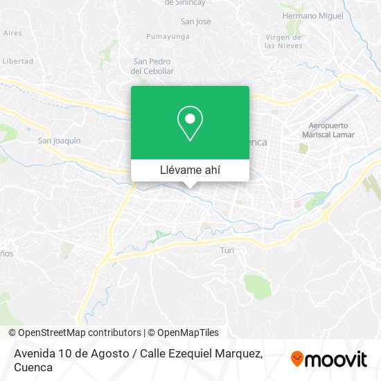 Mapa de Avenida 10 de Agosto / Calle Ezequiel Marquez