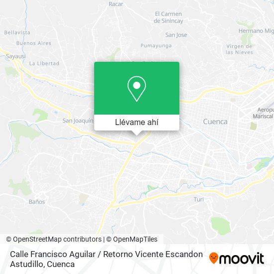 Mapa de Calle Francisco Aguilar / Retorno Vicente Escandon Astudillo