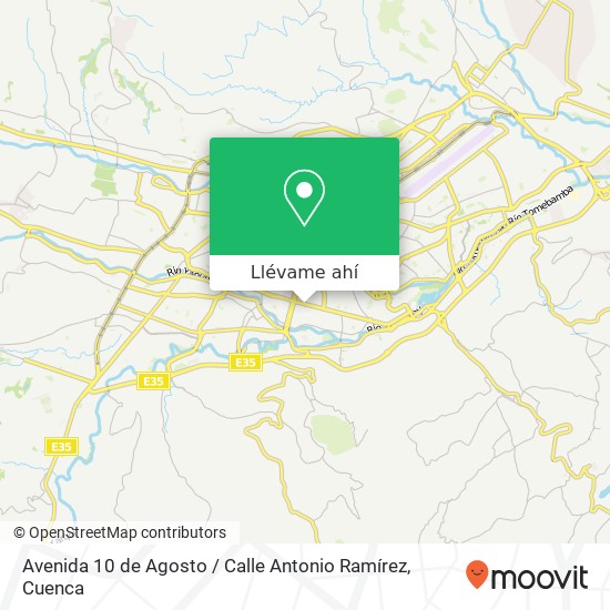 Mapa de Avenida 10 de Agosto / Calle Antonio Ramírez