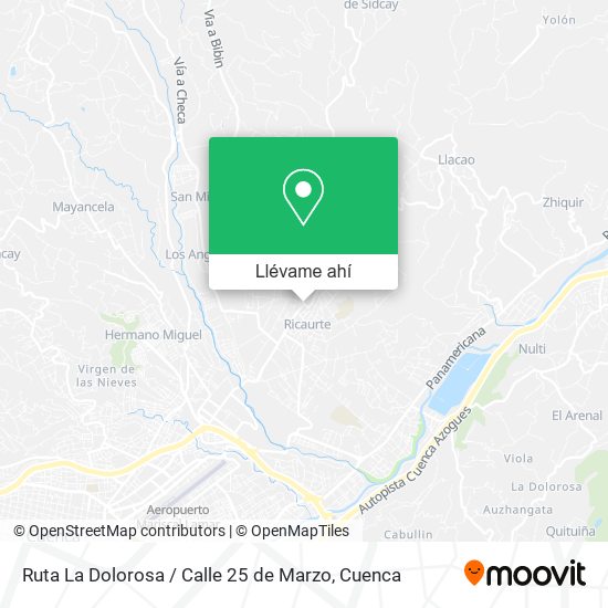 Mapa de Ruta La Dolorosa / Calle 25 de Marzo