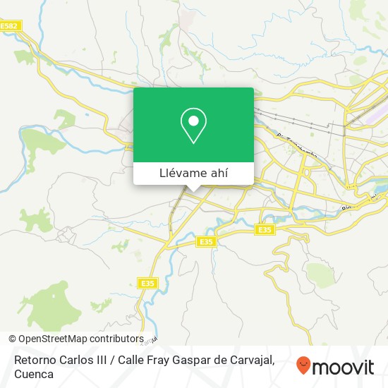 Mapa de Retorno Carlos III / Calle Fray Gaspar de Carvajal