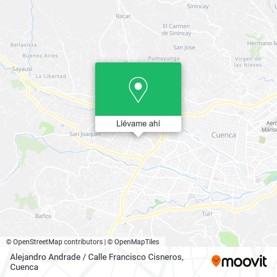 Mapa de Alejandro Andrade / Calle Francisco Cisneros