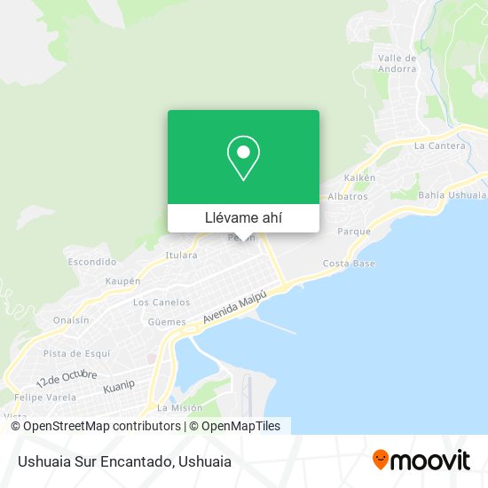 Mapa de Ushuaia Sur Encantado