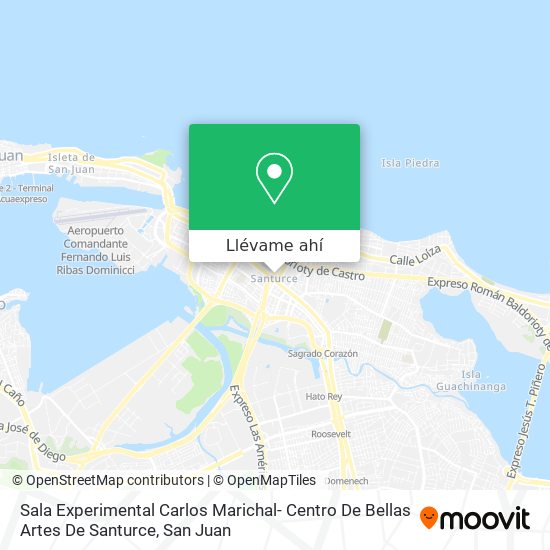Mapa de Sala Experimental Carlos Marichal- Centro De Bellas Artes De Santurce