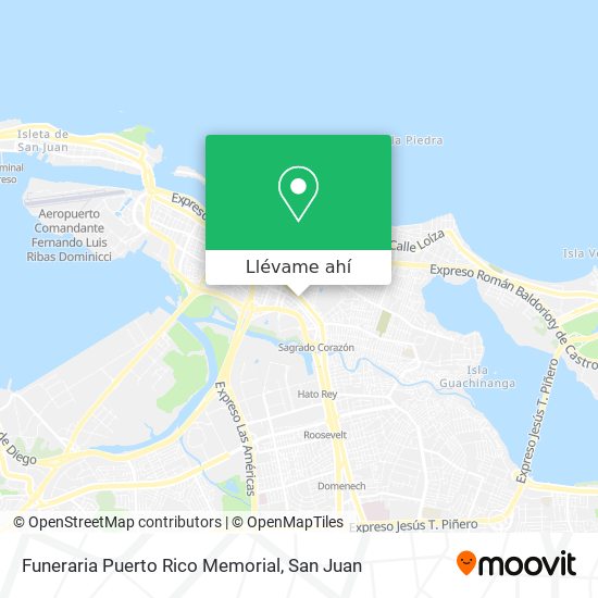 Mapa de Funeraria Puerto Rico Memorial