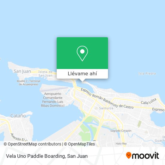 Mapa de Vela Uno Paddle Boarding