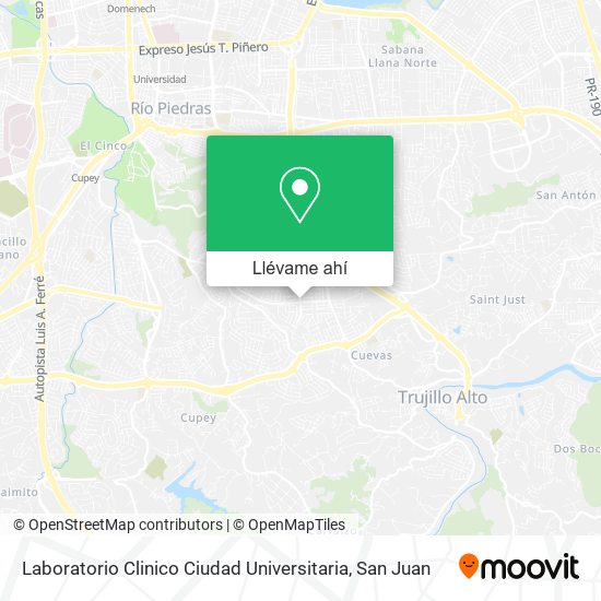 Mapa de Laboratorio Clinico Ciudad Universitaria