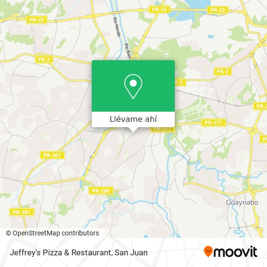 Mapa de Jeffrey's Pizza & Restaurant