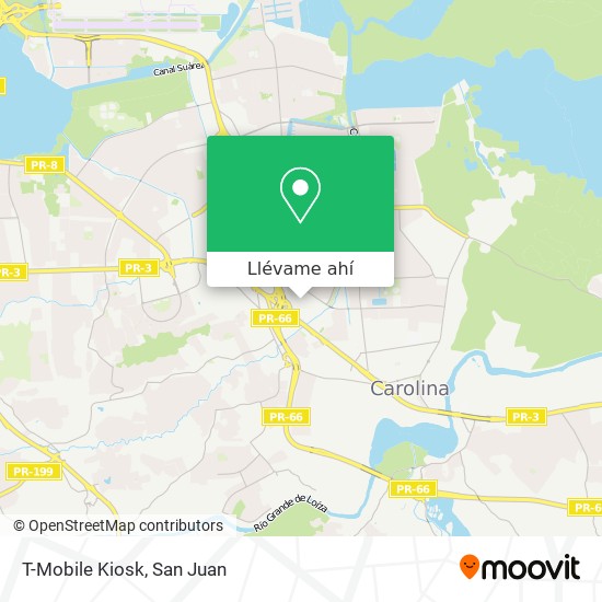 Mapa de T-Mobile Kiosk