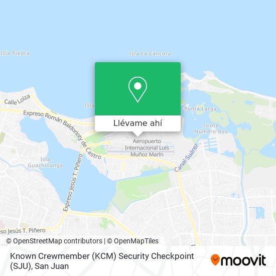 Mapa de Known Crewmember (KCM) Security Checkpoint (SJU)